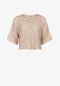 Maglia Donna girocollo ricamata Beige TIFFOSI- Francavilla Moda